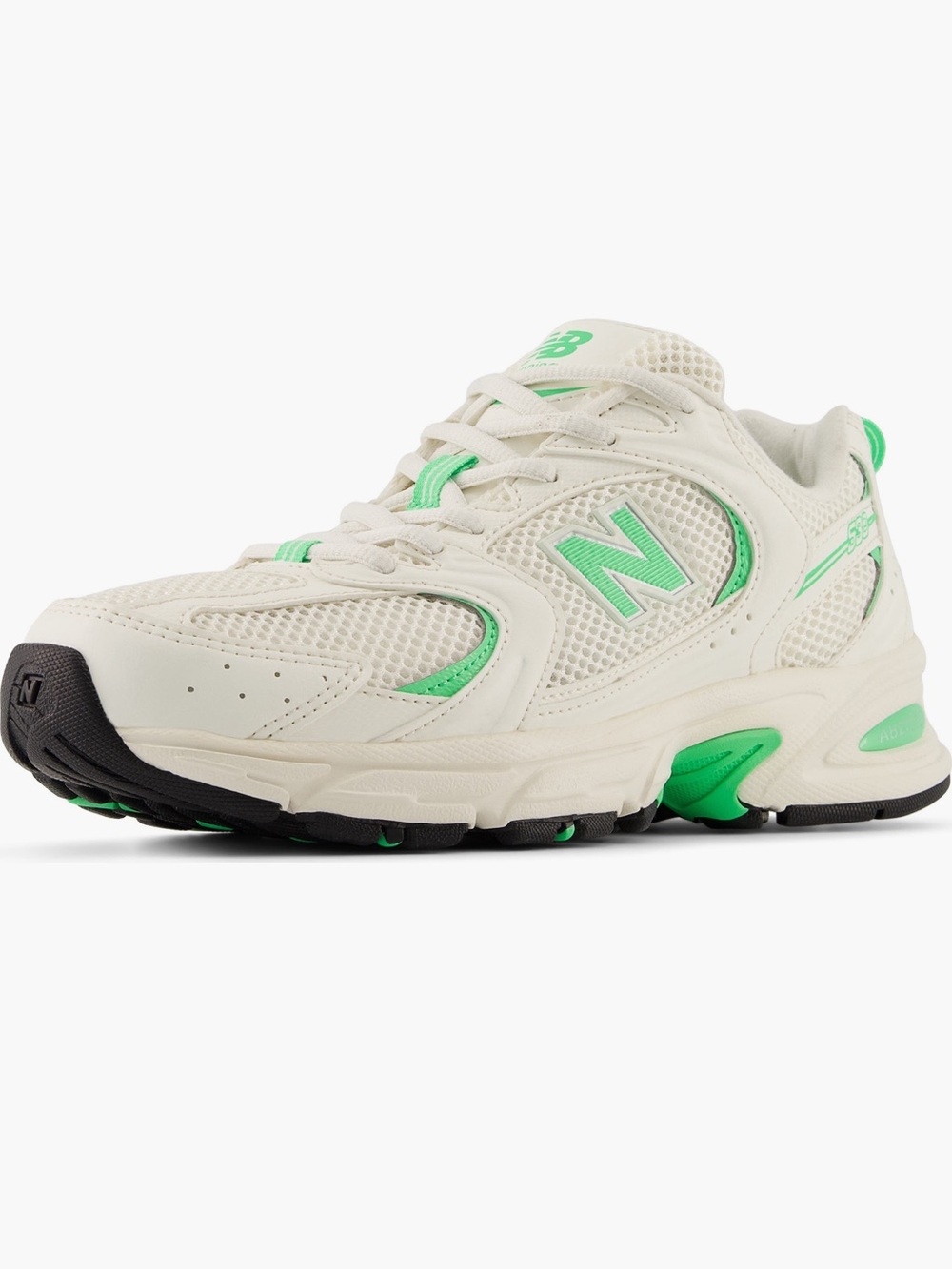New Balance 530 Sneaker Sea Salt Lime Leaf Gender Inclusive 9 Women's 7.5 Men's